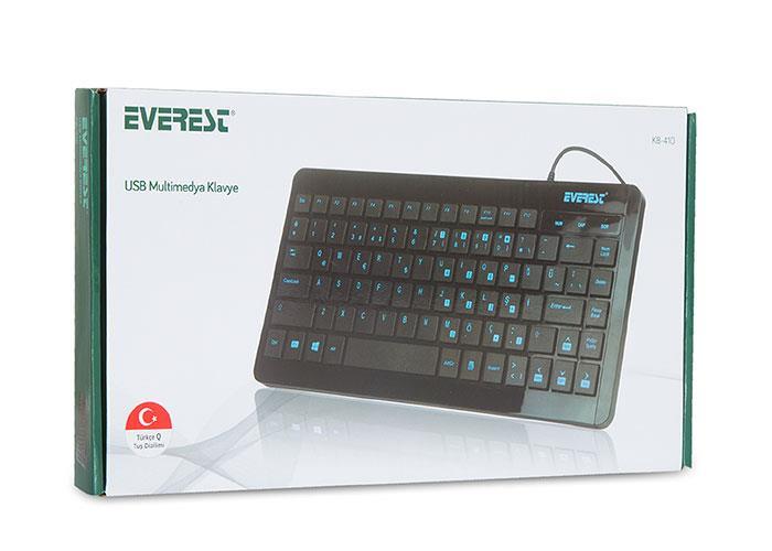 EVEREST KB-410 Q USB Mini Siyah Klavye