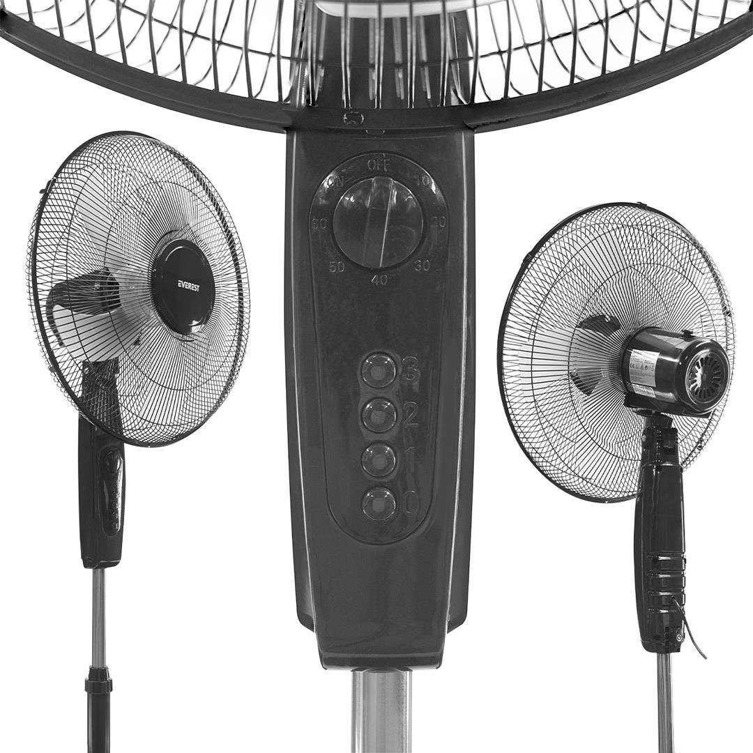 Everest FAN11 Cool Air 16 45 Watt 5 Pervaneli 3 Kademe 1200RPM Zaman Ayarlı Vantilatör Siyah