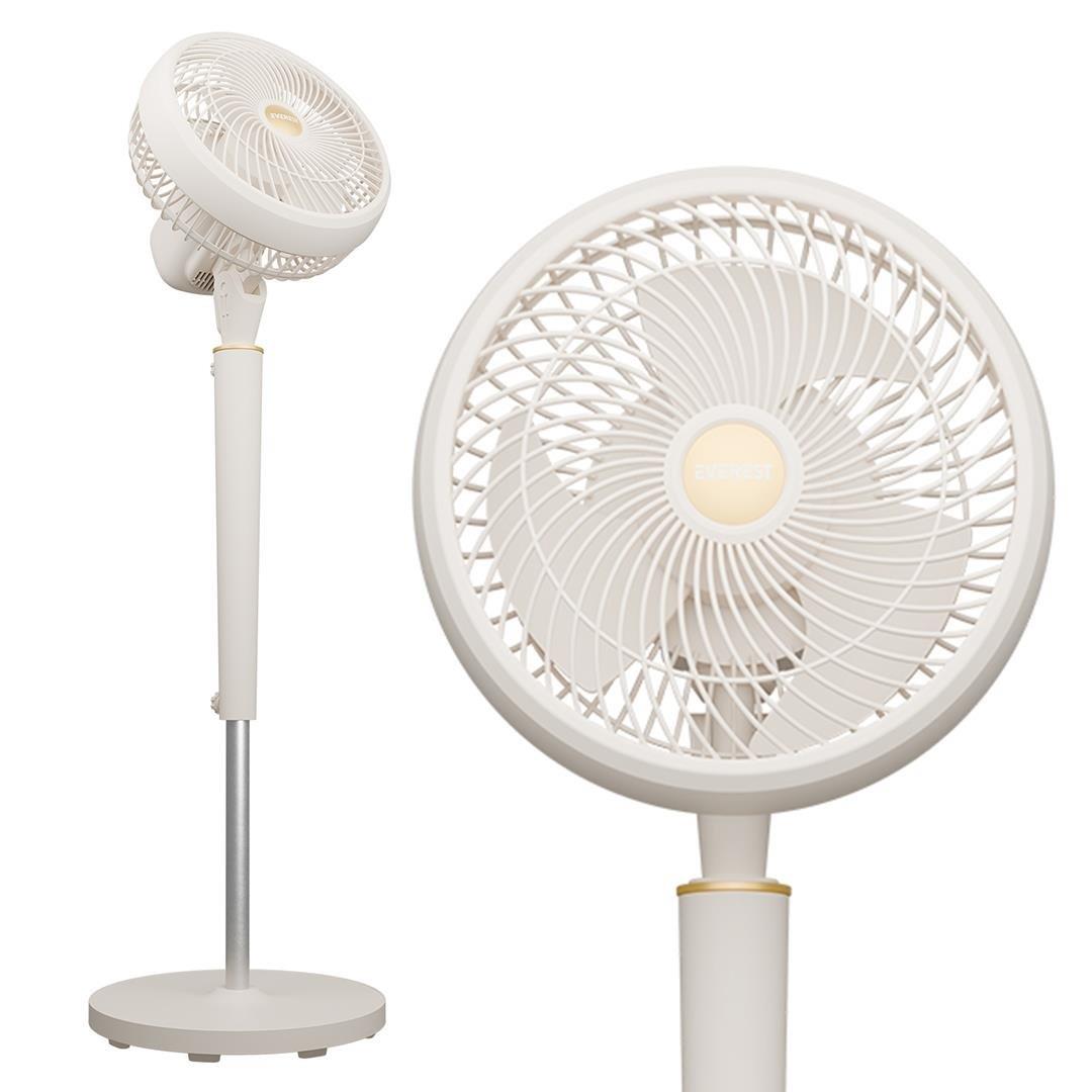 Everest Fan12 Dynabreeze 9 70 Watt 3 Hız Kademeli 2000RPM Çift Motorlu Vantilatör Krem Gold