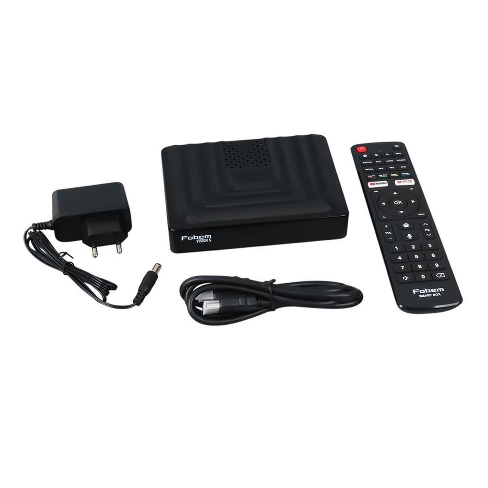 FOBEM VISION S HİBRİT 4GB RAM 32GB HDD 1.5GHZ SES KOMUTLU UYDU ALICILI ANDROID 14 TV BOX (TUNERLİ) 27200