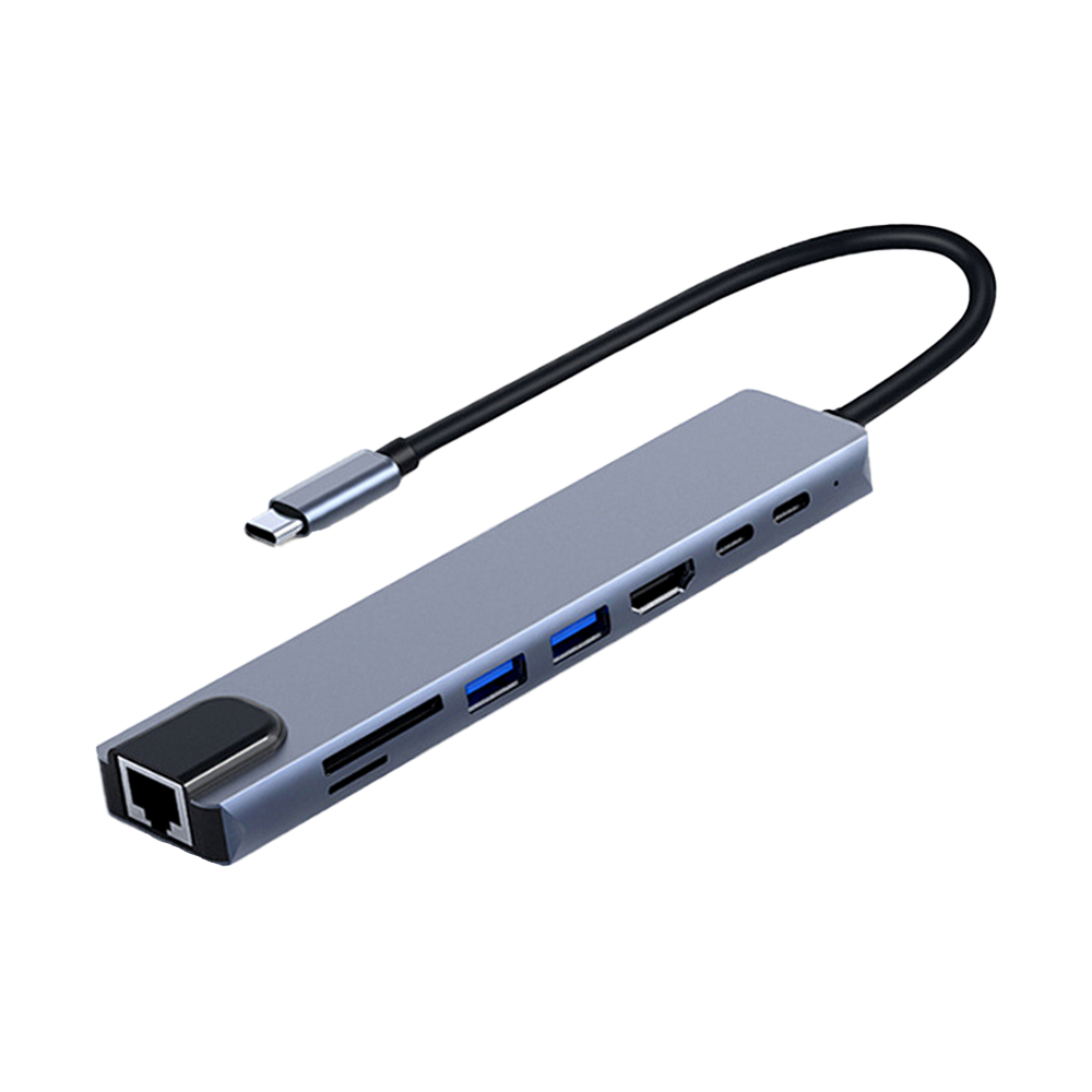 FRISBY FA-7682C 8-in-1 Type-C Çok Fonksiyonlu Dock Adaptör