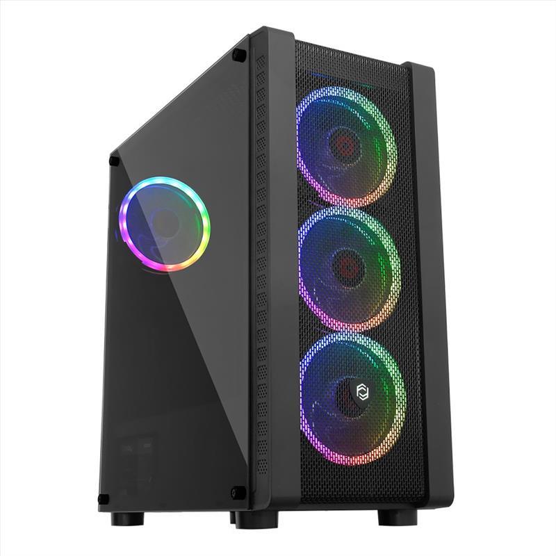 FRISBY FC-9320G 600w 80+ Siyah Dual-Ring RGB Fan Mid Tower ATX Kasa