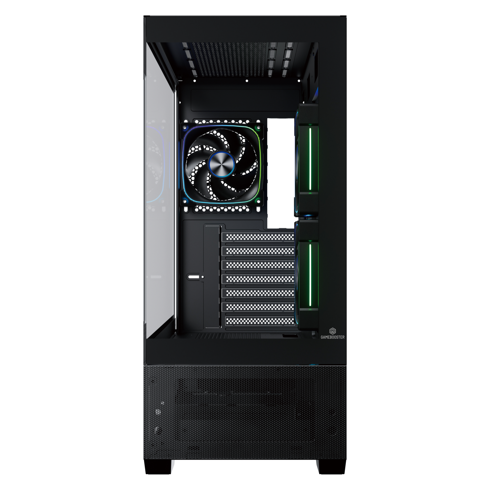 GAMEBOOSTER 750W 80+ BRONZE NYVRA ALPHA JBST-GBXMC03 3-RGB Fanlı Gaming Mid-Tower PC Kasası