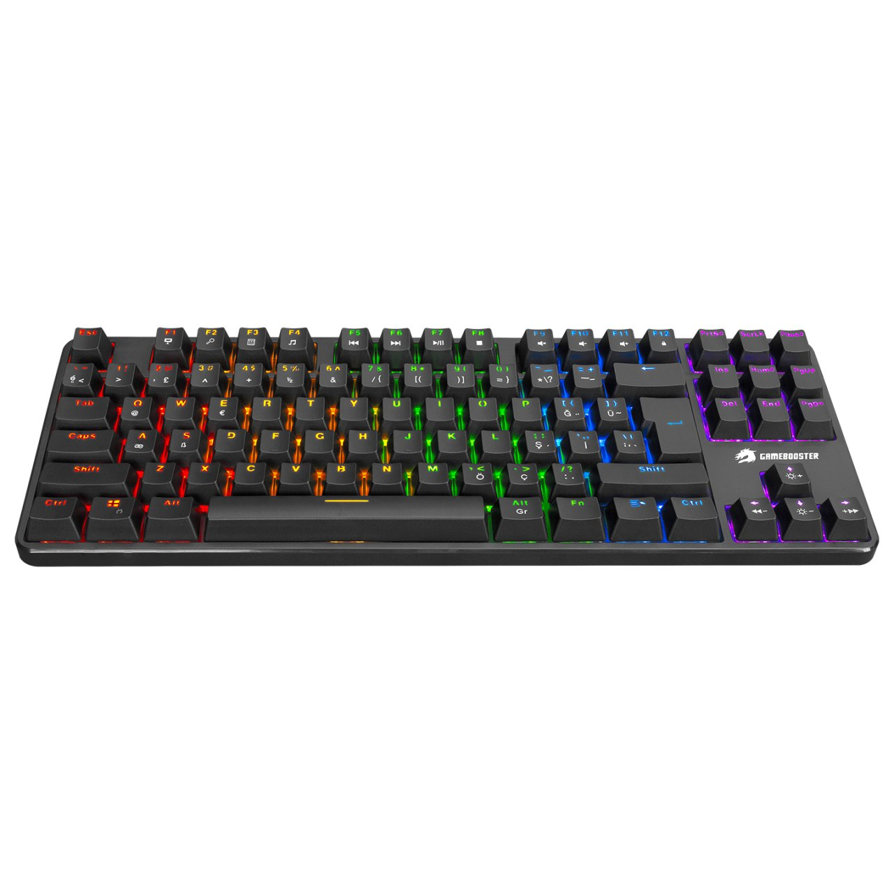 GAMEBOOSTER GM06B Plus Rainbow Aydınlatmalı 88 Tuş Mekanik Oyun Klavyesi