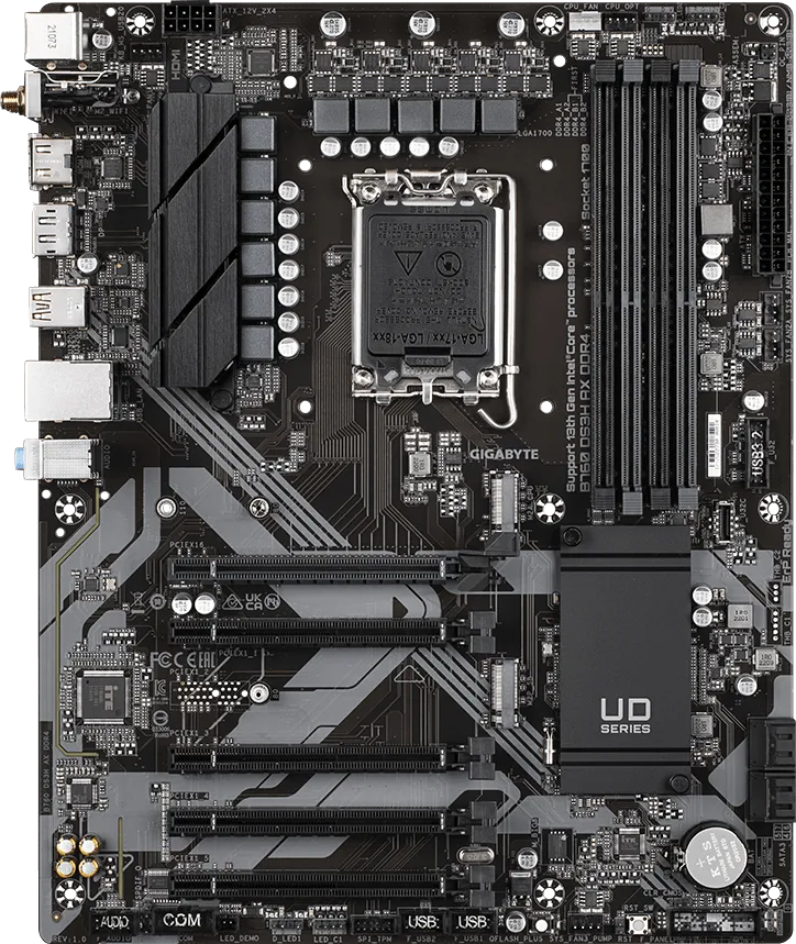 GIGABYTE B760 DS3H AX WIFI6E DDR4 HDMI-DP PCIE 4.0 1700p ATX