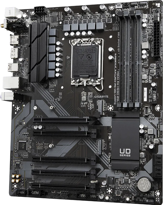 GIGABYTE B760 DS3H AX WIFI6E DDR4 HDMI-DP PCIE 4.0 1700p ATX