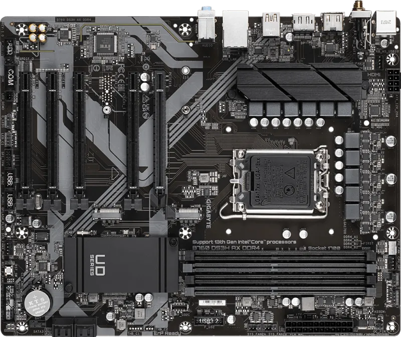 GIGABYTE B760 DS3H AX WIFI6E DDR4 HDMI-DP PCIE 4.0 1700p ATX