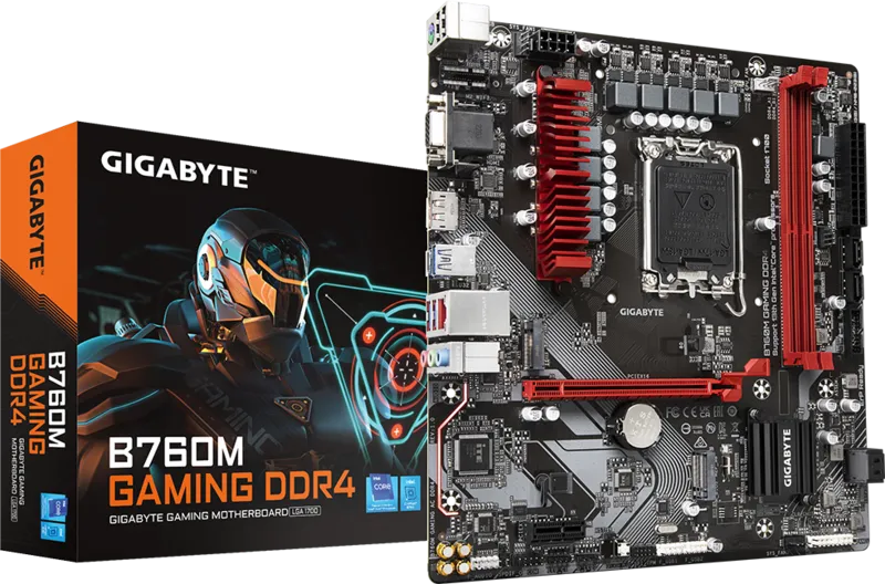 GIGABYTE B760M GAMING DDR4 HDMI-DP TYPEC PCIE 4.0 1700p mATX