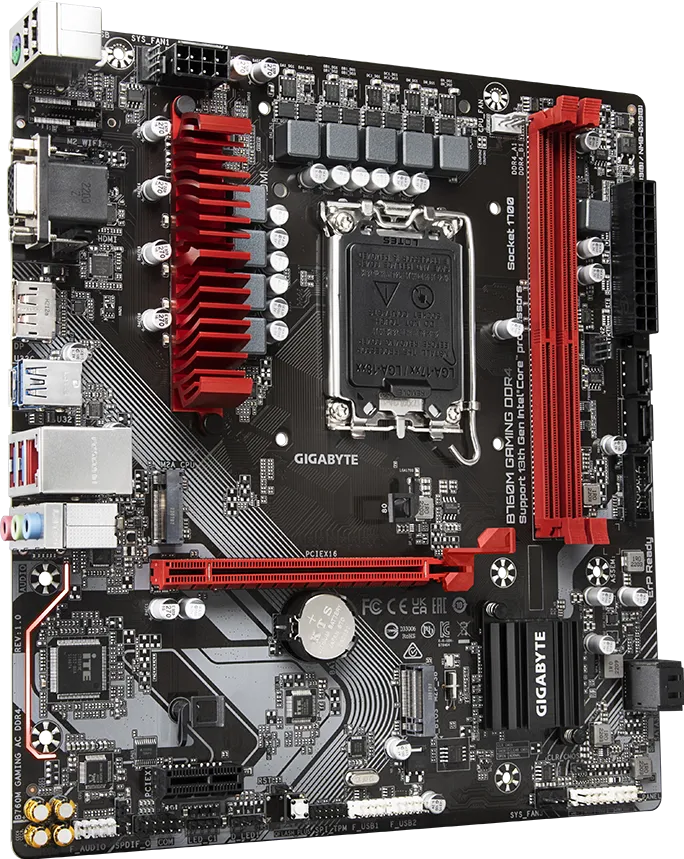 GIGABYTE B760M GAMING DDR4 HDMI-DP TYPEC PCIE 4.0 1700p mATX