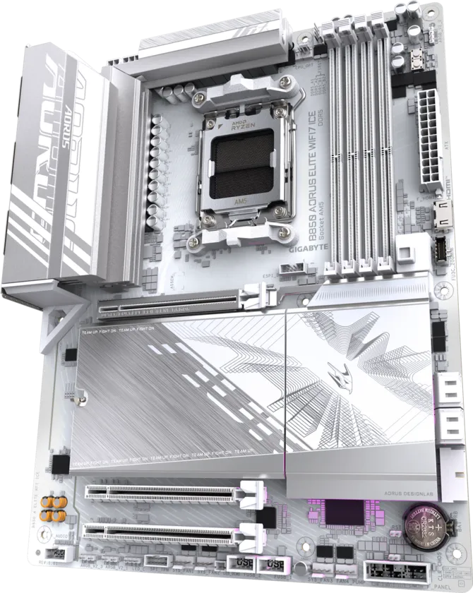 GIGABYTE B850 AORUS ELITE WIFI7 ICE DDR5 HDMI-DP TYPEC PCIE 5.0 AM5 ATX BEYAZ