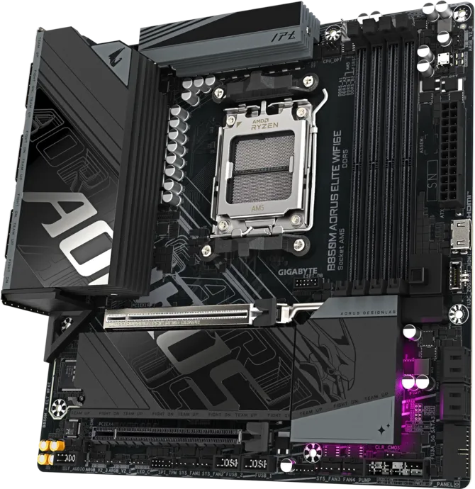 GIGABYTE B850M AORUS ELITE WIFI6E DDR5 HDMI-TP TYPEC PCEI 5.0 AM5 mATX