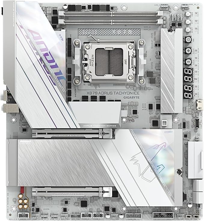GIGABYTE X870A AORUS TACHYON ICE DDR5 8400Mhz HDMI/DP E-ATX AM5