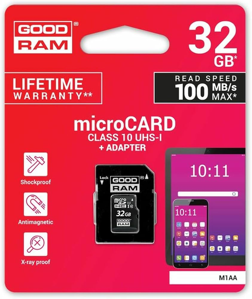 GOODRAM 32GB M1AA-0320R12 microSD Hafıza Kartı 100MB