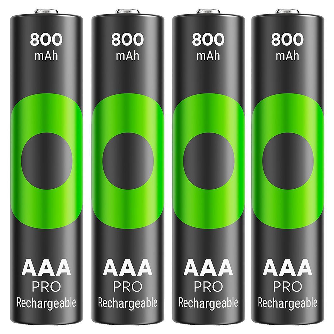 GP ReCyko Pro 800 mAh Ni-Mh 1.2 Volt AAA İnce Kalem Şarjlı Pil 4lü Paket