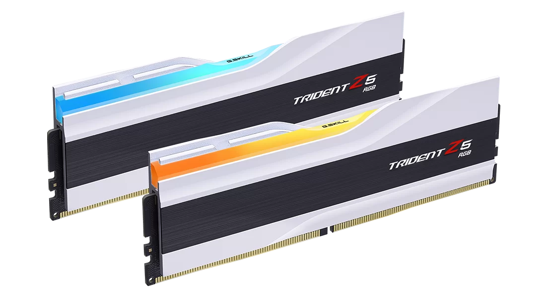GSKILL 32GB (2X 16GB) DDR5 6000MHZ CL36 DUAL KIT RGB PC RAM TRIDENT Z5 F5-6000J3636F16GX2-TZ5RW BEYAZ