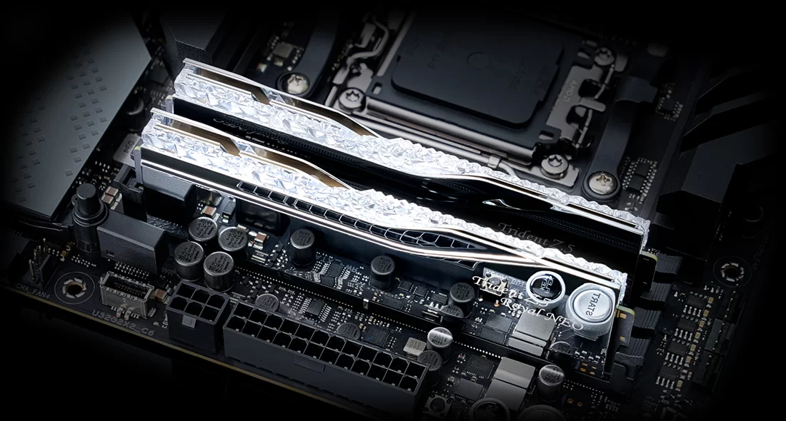 GSKILL 96GB (2X 48GB) DDR5 6000MHZ CL30 RGB DUAL KIT PC RAM TRIDENT Z5 NEO ROYAL SILVER F5-6000J3036F48GX2-TR5NS