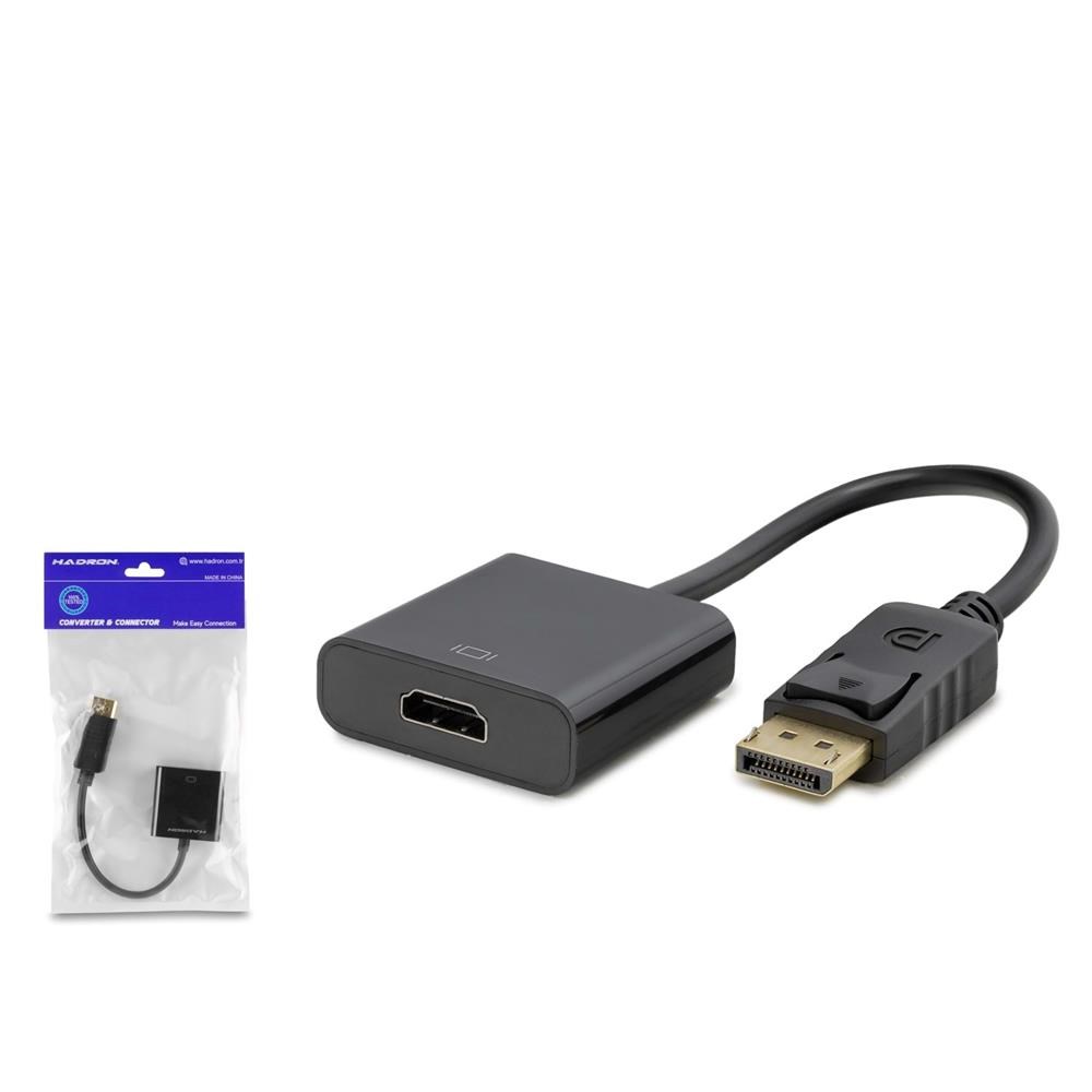 HADRON HDX7873 DisplayPort to HDMI Görüntü Dönüştürücü 4K 30 Hz Siyah