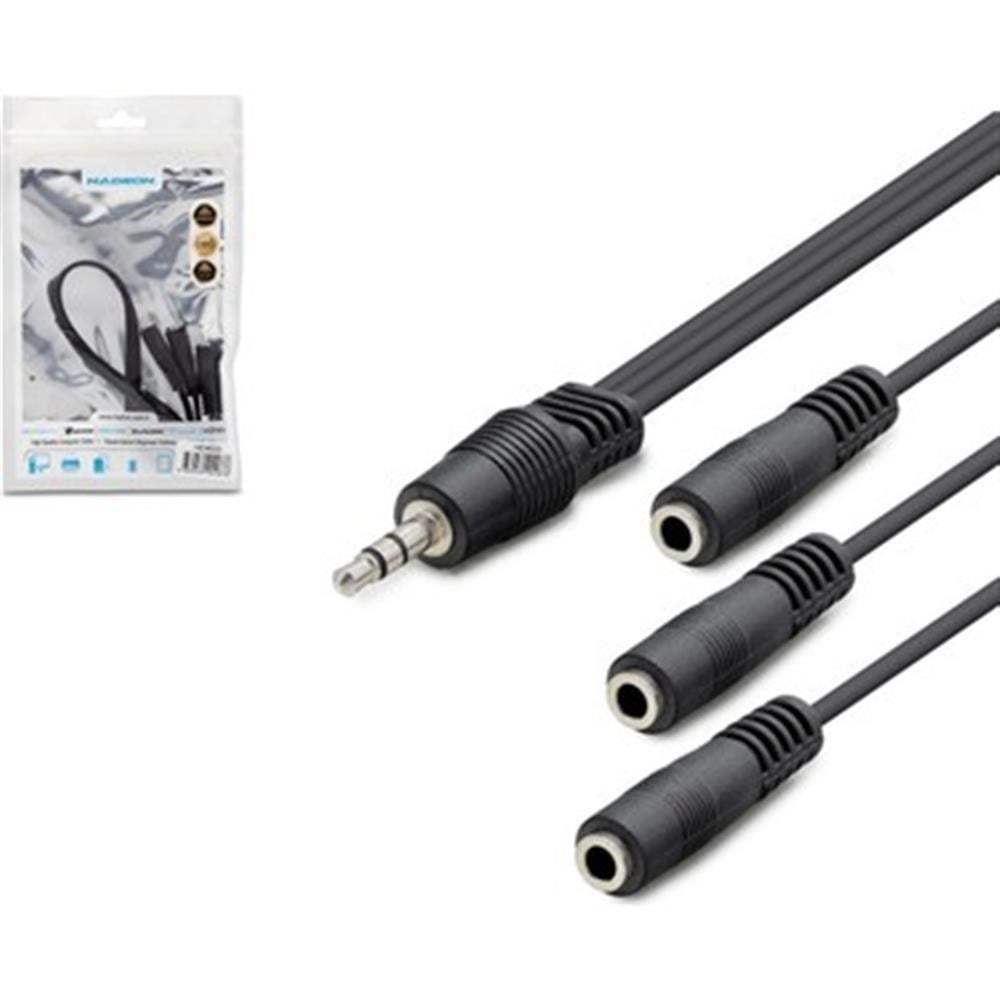 HADRON HN-4633 AUX TO 3 AUX 3.5MM KABLO 30CM