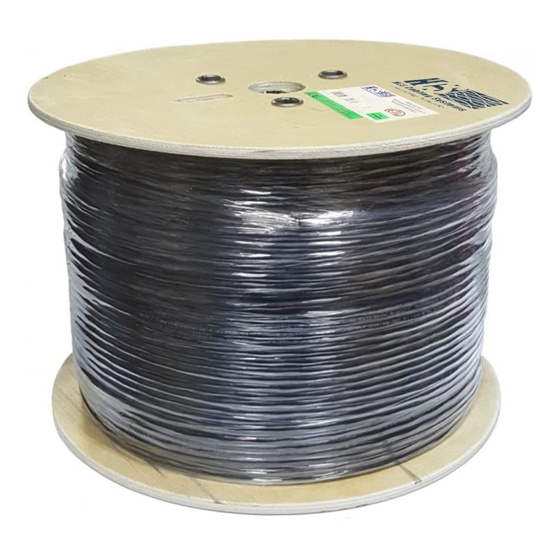 HCS 500metre H06-00465-DP7-FB0000 CAT6 UTP Siyah/Outdoor Network Kablosu