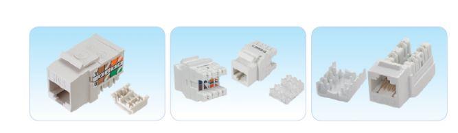 HCS J6E-00873 CAT6 UTP 180 derece Keystone Jack