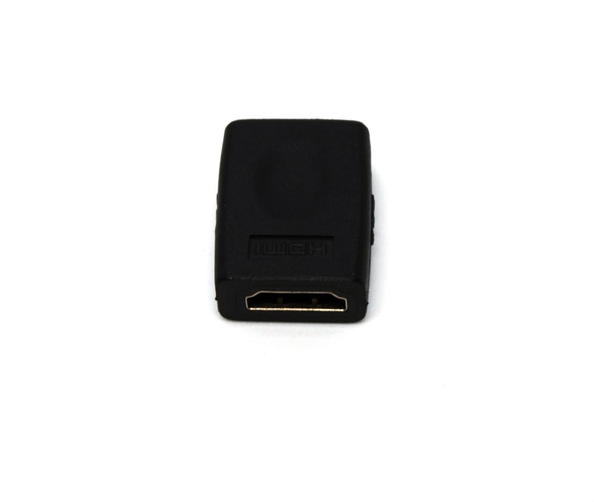 HDMI 1.4 AF TO AF,adaptor,Gold Plated Shell,1080P@60HZ,black BLACK 1PC/PE BAG WITH LABLE