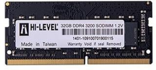 HI-LEVEL HLV-SOPC25600D4/32G 32GB (Tek Parça) DDR4 3200Mhz Notebook Bellek