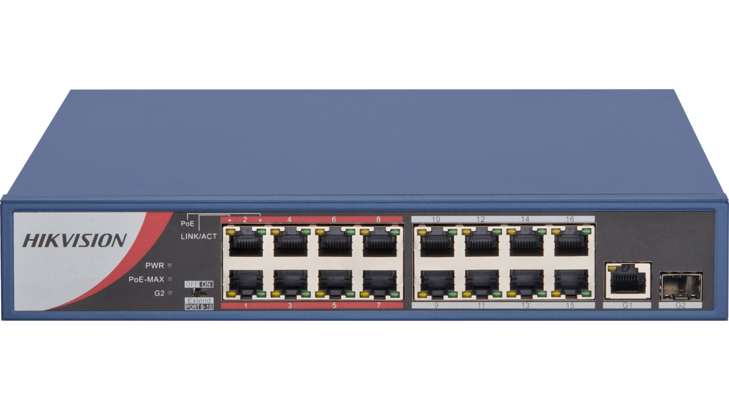 HIKVISION 16port PoE 130w 10/100 Yönetilemez Switch DS-3E0318P-E/M(B)
