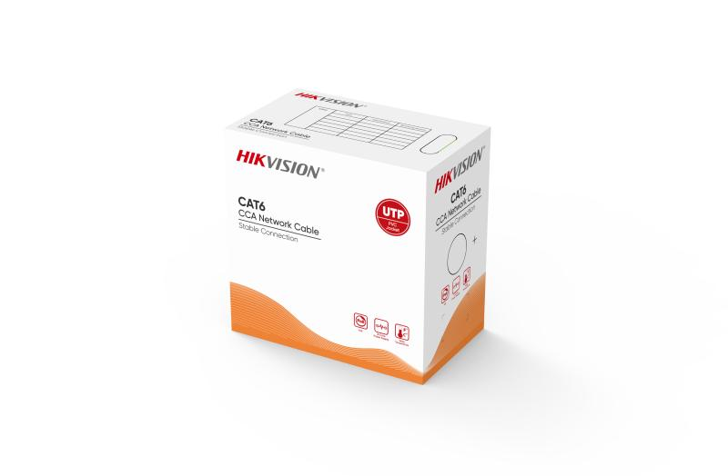 HIKVISION DS-1LN6UU/CCA(O-STD) CAT6 - CCA UTP 305 Metre 23AWG - 0.57mm Network Kablosu GRI