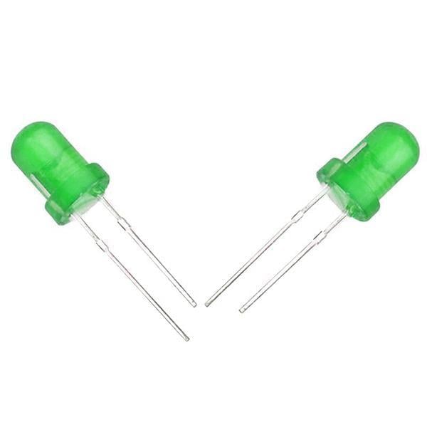 Halmet Mantar Led 5mm Yeşil Mat