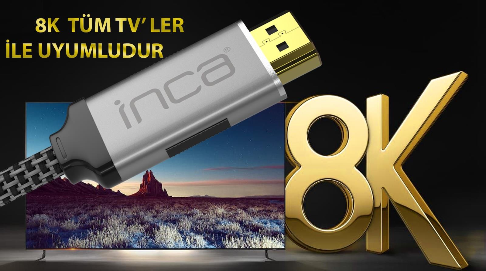 INCA IHM-3T 3 Mt 2.1V HIGH SPEED 8K HDMI Kablo