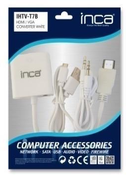 INCA IHTV-7TB HDMI to VGA + AUDIO Beyaz