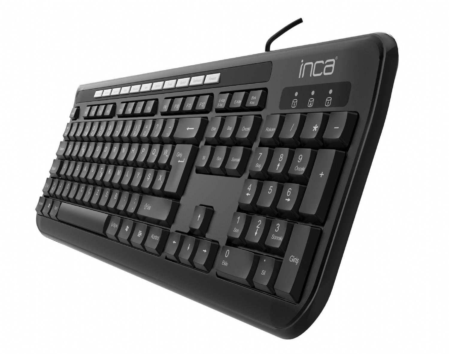 INCA IK-274FU F Türkçe USB Multimedya Soft Touch Siyah Klavye