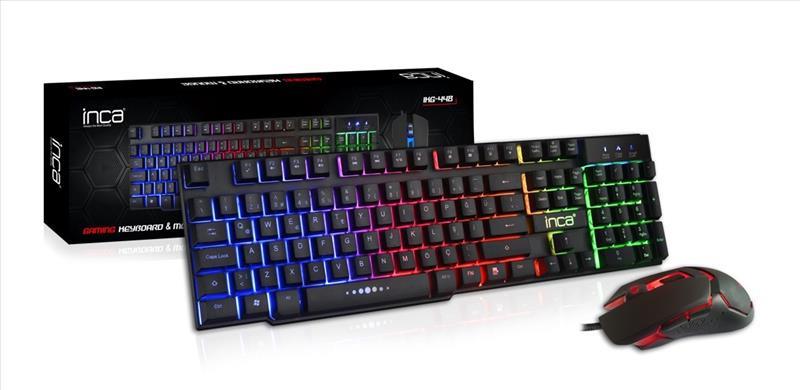 INCA IKG-448 Q Türkçe USB Siyah RAINBOW EFECT MEKANİK HİSLİ Klavye+ Mouse