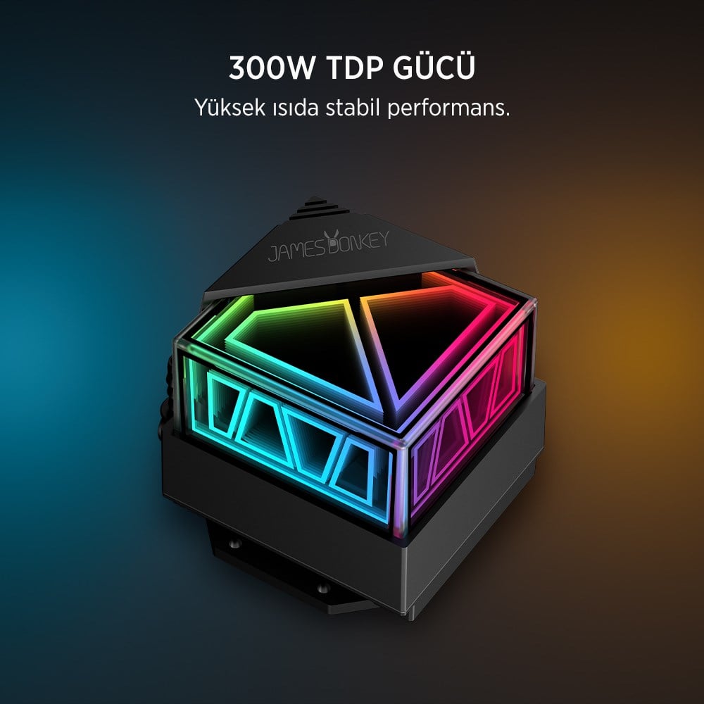James Donkey Lugis JDC360 ARGB 360mm Siyah Sıvı İşlemci Soğutucu AM5 ve LGA1700 Uyumlu