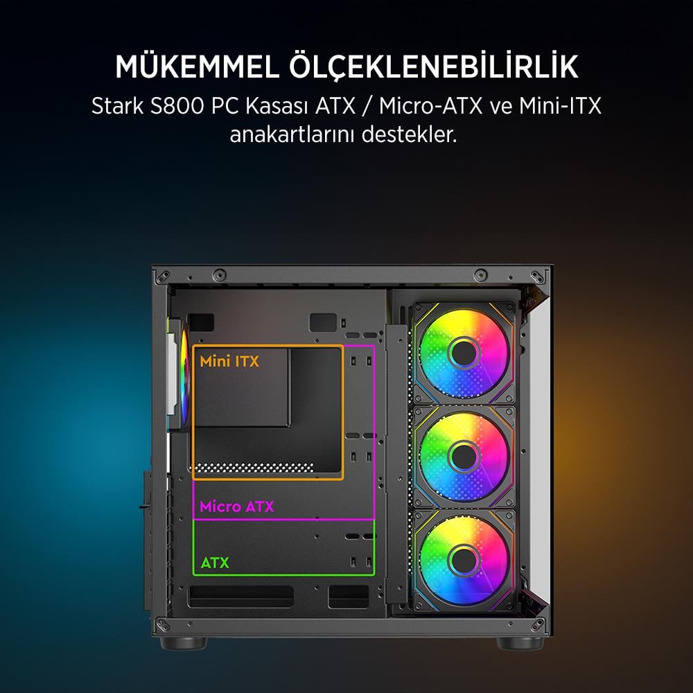 JAMES DONKEY STARK S800 4X ARGB BLACK KASA 650W