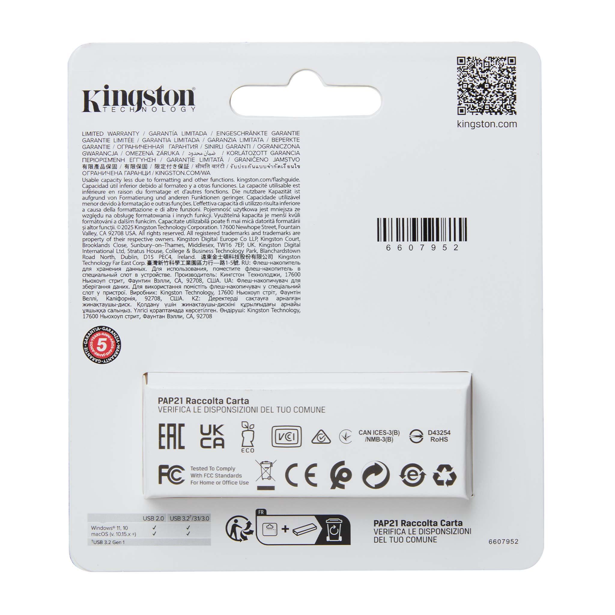 KINGSTON 256GB USB 3.2 EXODIA S DTXS/256GB Taşınabilir Bellek