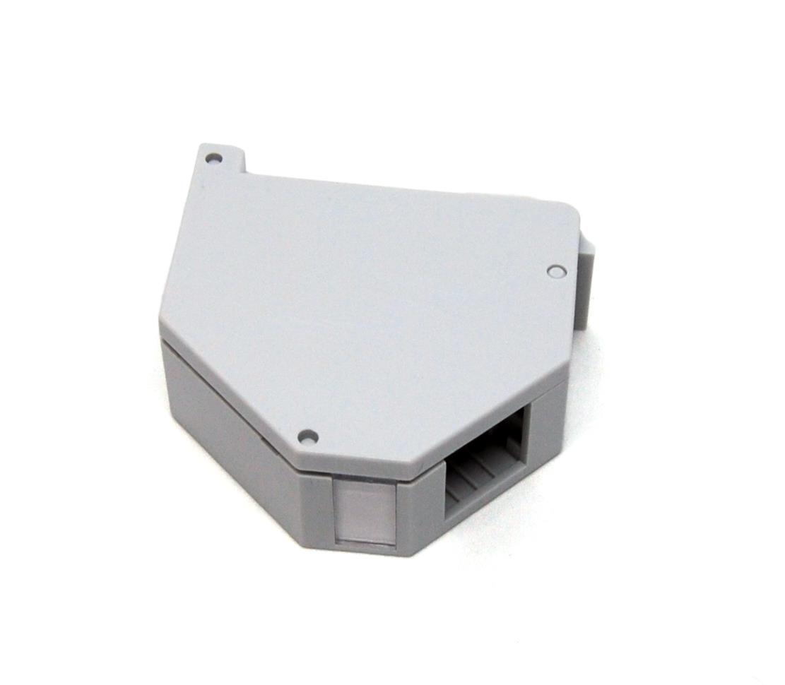Keystone Housing for DIN-Rail mounting- DIN-Rail adapter for 1x Keystone- Labeling field- Earthing spring- Side cover