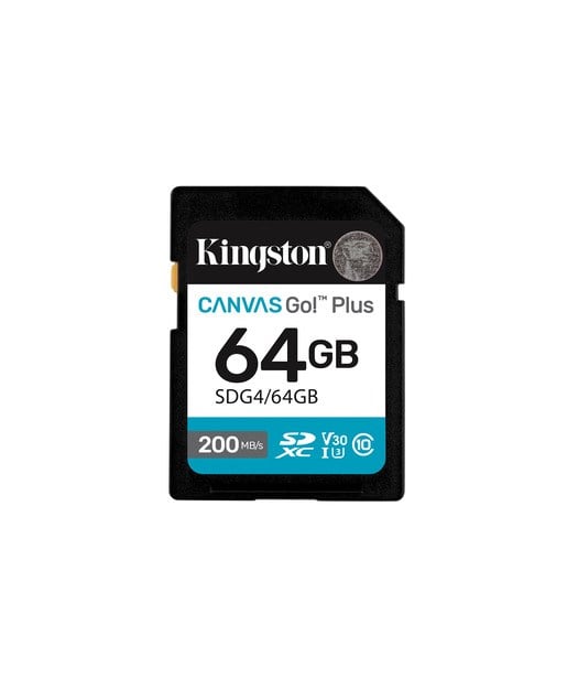 Kingston 64GB SDXC Canvas Go Plus Gen4 200MB/s C10 UHS-I U3 V30