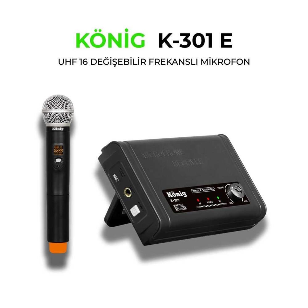 König K-301 E UHF Tek Kanal El Mikrofon