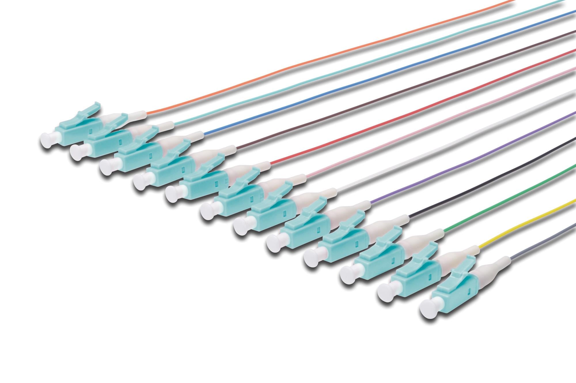LC/UPC Fiber PigTail, 50/125 µ, multimode, 0.9mm simplex, 2 metre, Class OM3, LSZH, birim fiyatıdır