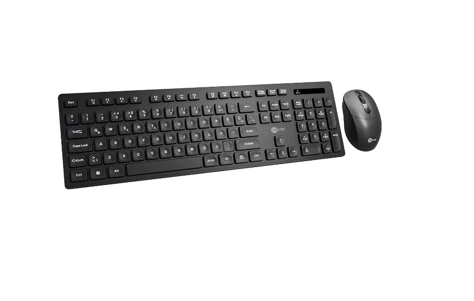 LECOO KW201 Q Türkçe Kablosuz Siyah Klavye + Mouse Seti
