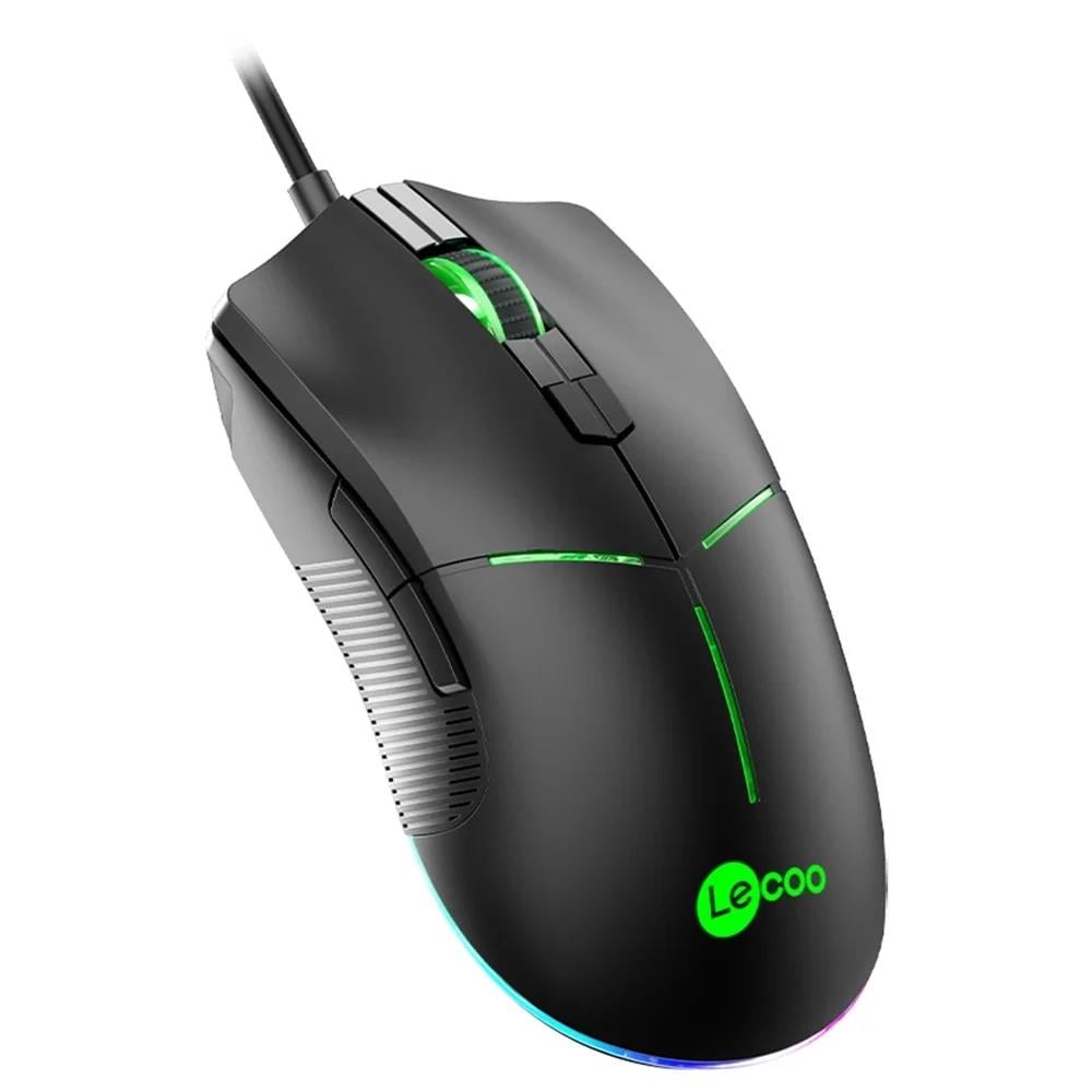 LECOO MS109 Kablolu USB RGB 6400dpi Siyah Gaming Mouse