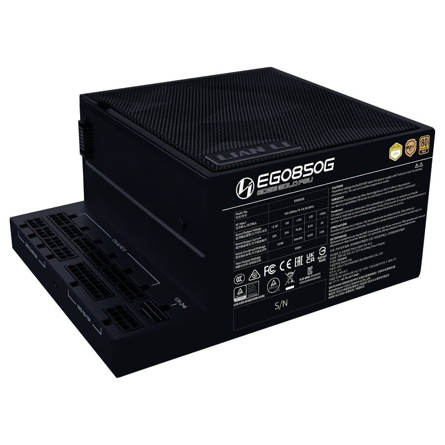 LIAN LI EDGE GOLD 850W 80+ GOLD POWER SUPPLY SİYAH ATX 3.1 G9P.EG0850G.B000.EU