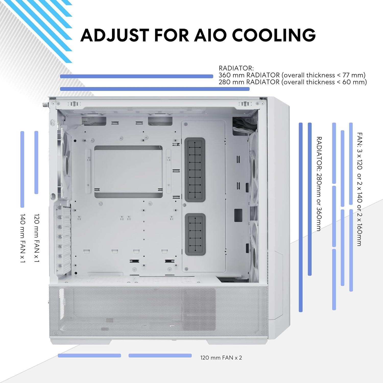 LIAN LI LANCOOL 216 MESH ARGB 3x FAN MID-TOWER BEYAZ E-ATX KASA G99.LAN216RW.00