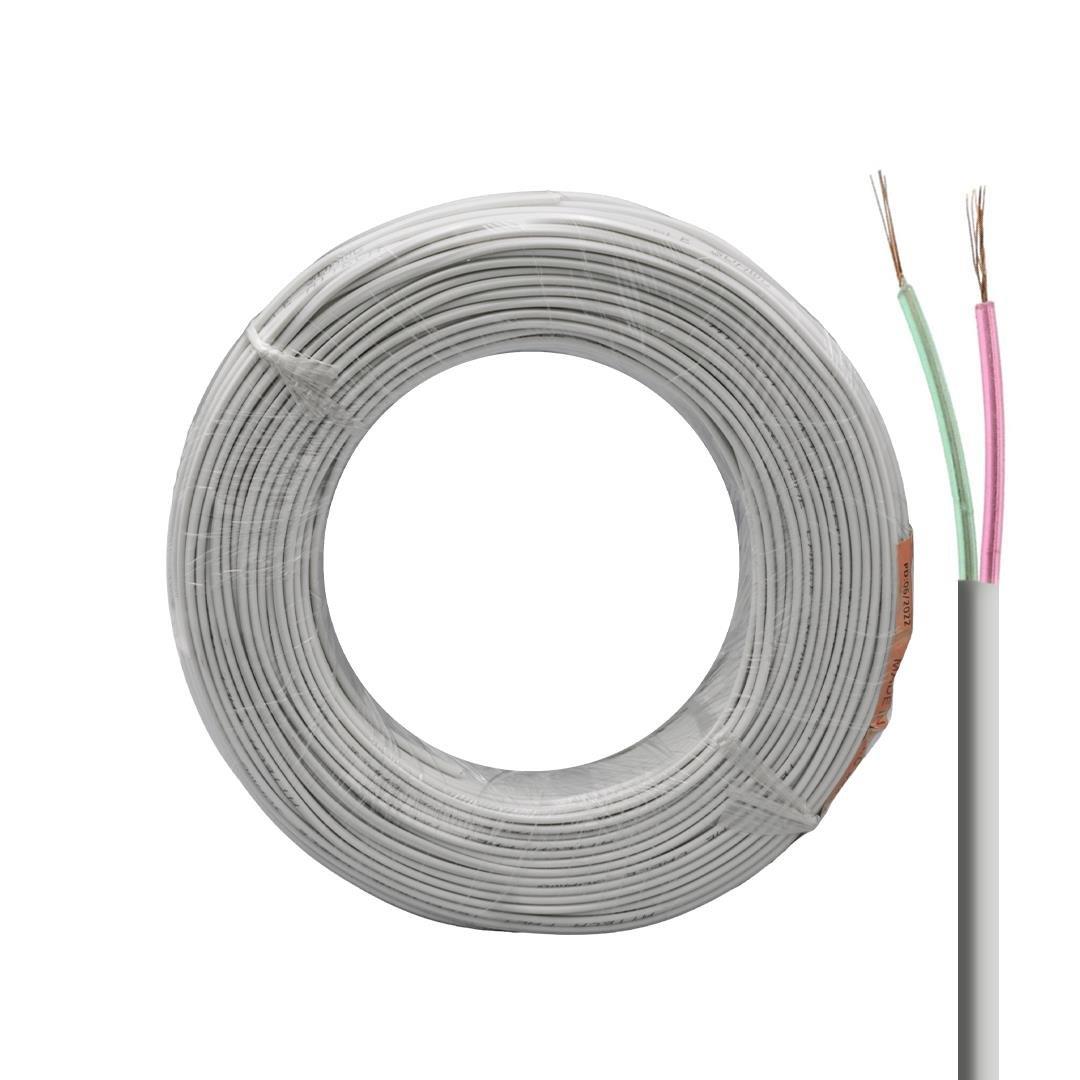 Lan LN-TEL22 2 Li Köken 100 Metre Beyaz Flat Telefon Kablosu