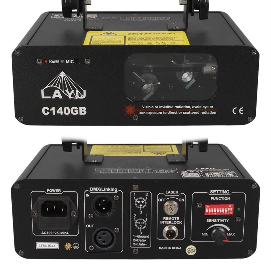 Layu C140Gb Yeşil-Mavi Çift Renk Beam Efekt Lazeri