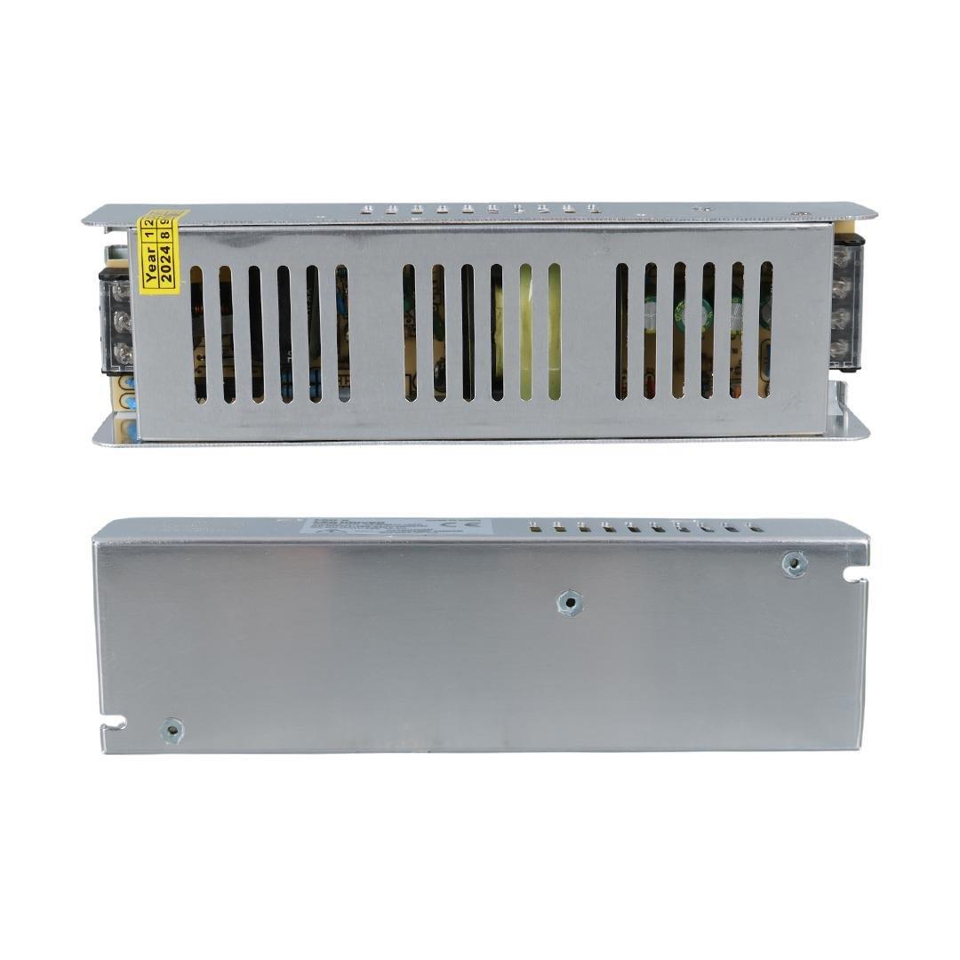 Ledx ALN-M12165S 12 Volt 16.5 Amper 200 Watt Slim Metal Kasa Adaptör 200x60x40mm