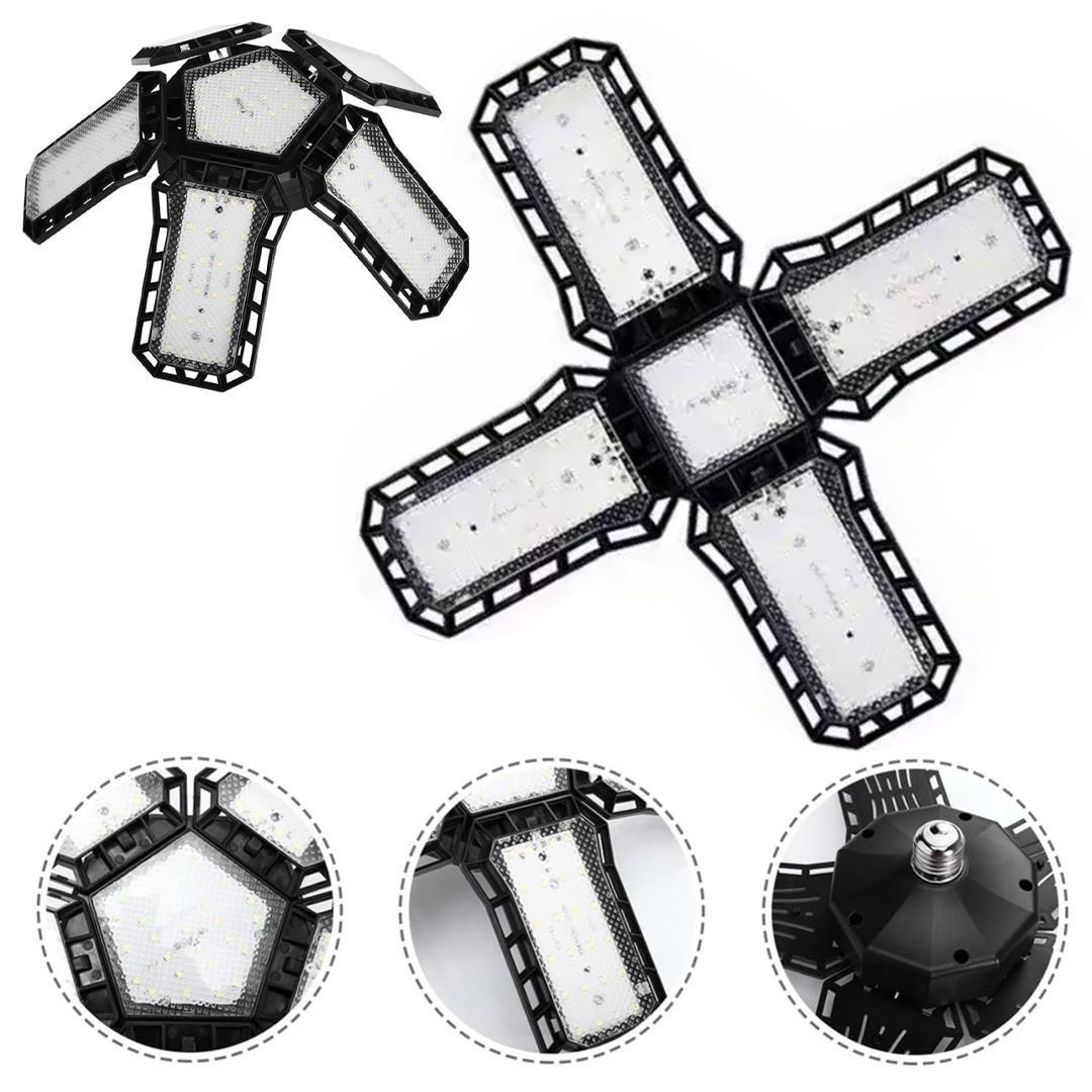 Ledx Ayarlanabilir Açılı 4 Kanatlı 108 Smd Ledli Galaxy Projektör Işığı 50W 5500 Lumen E27 32cm Çap
