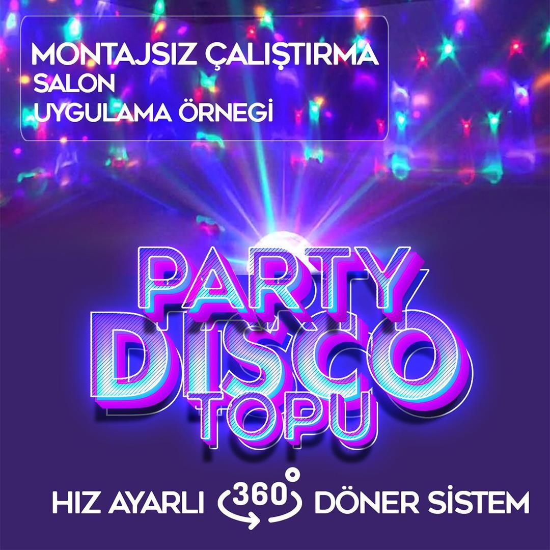 Ledx GM-0803B Sihirli Led Dönen Disko Topu Hoparlör Kablosuz USB/Mp3/Bluetooth Kumandalı 360 Derece