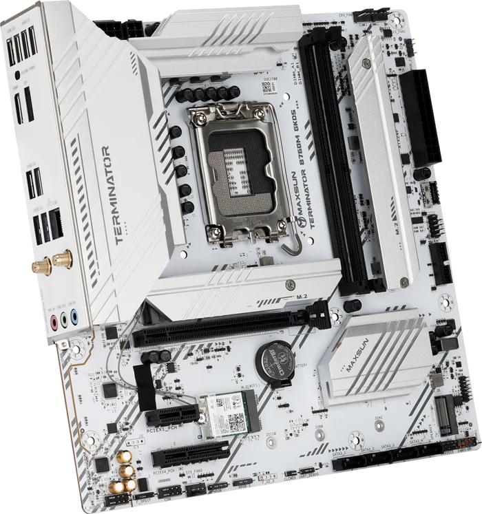MAXUN TERMINATOR B760M GKD5 ICE DDR5 HDMI-DP PCIE 4.0 1700p mATX BEYAZ